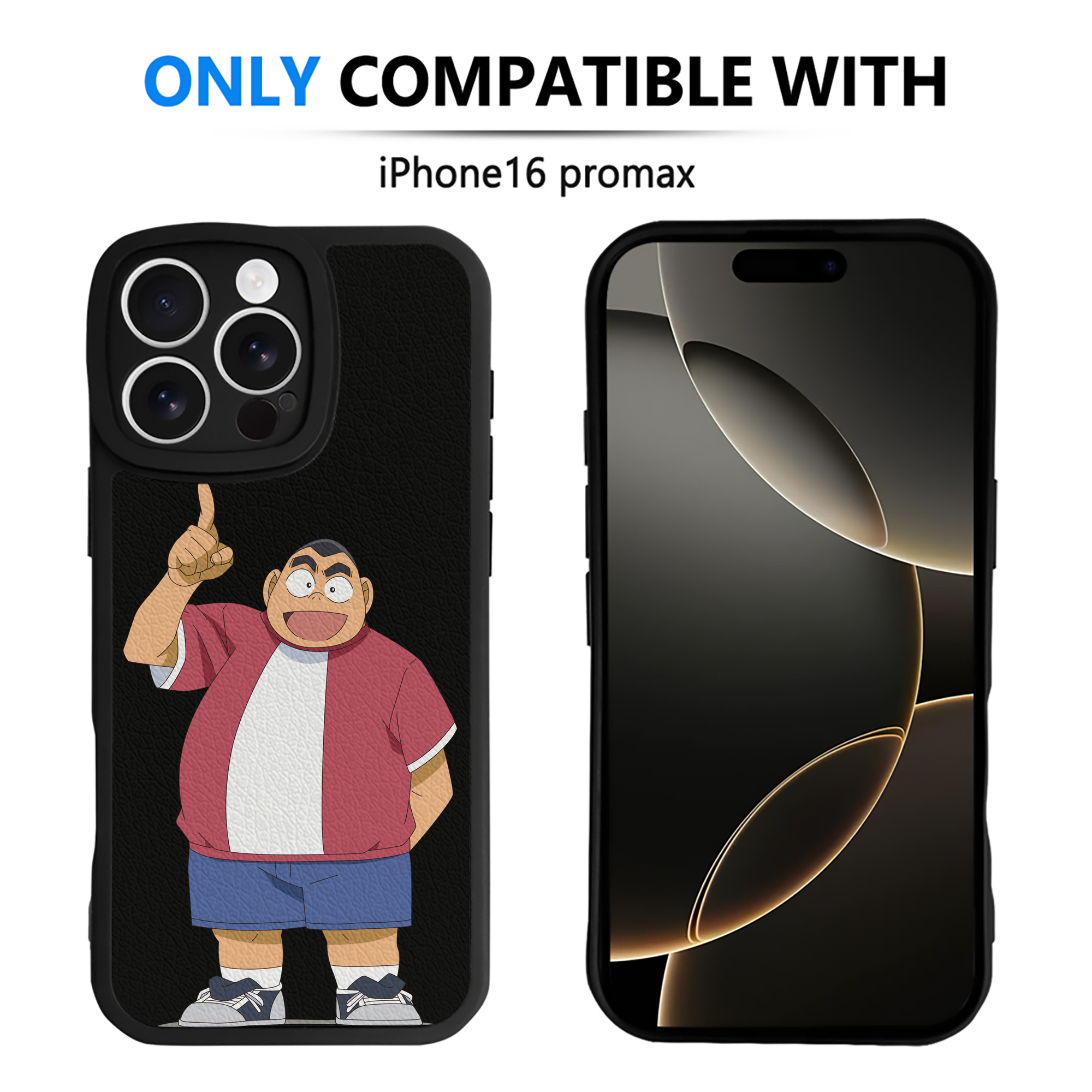 （画像用） 名探偵コナン 小嶋 元太 こじま げんた Detective Conan Kojima Genta 【iPhone 16シリーズ対応】シリコンスマホケース（レザー調） 材質：シリコン